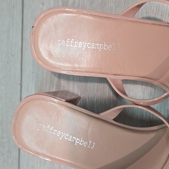 Jeffrey Campbell Women's Pink Block Heel Sandals Square Toe Shoes Sz 9 - Picture 5 of 11